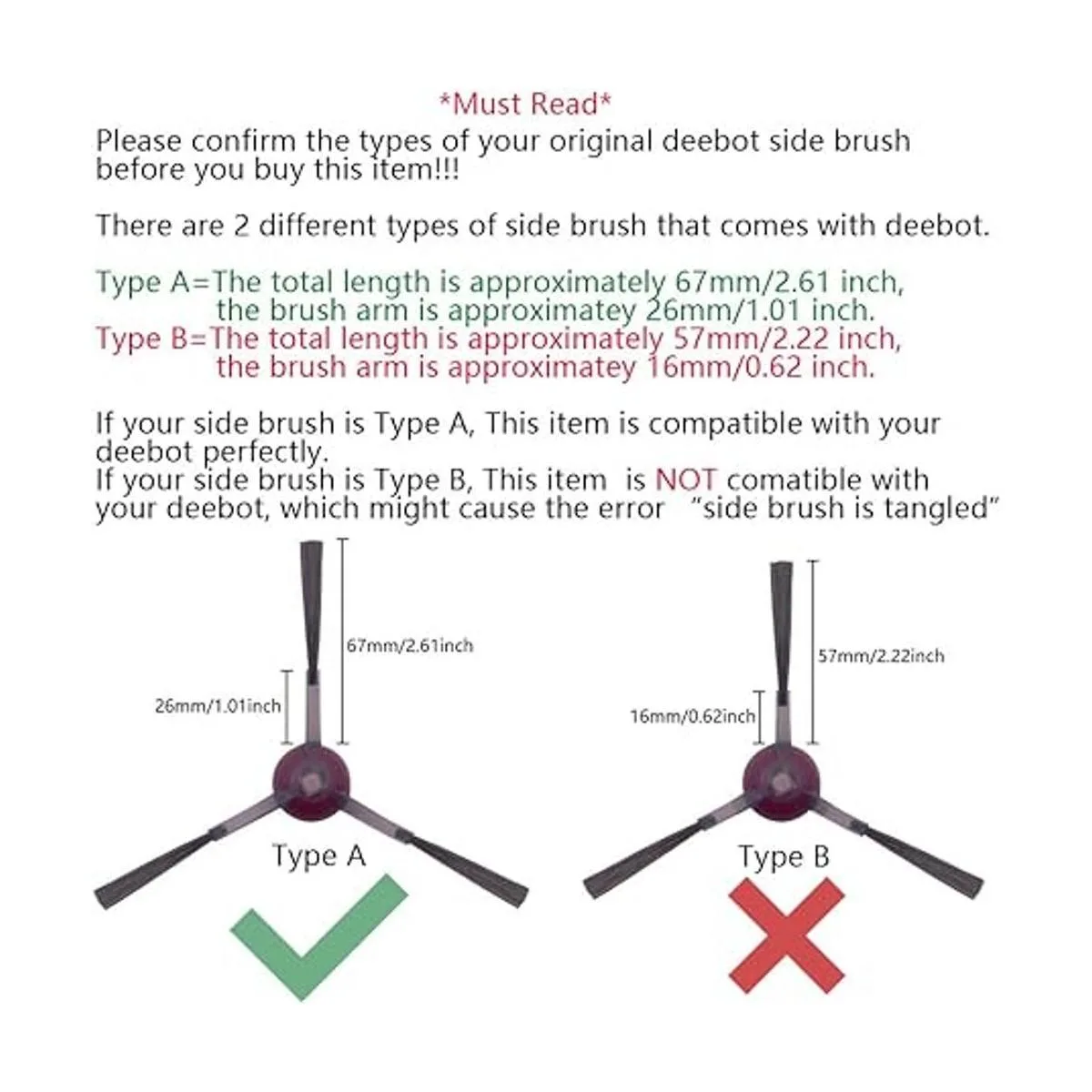 Neutop Accesorios de repuesto compatibles con Ecovacs