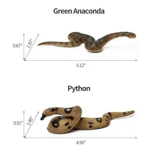 8 figuras de juguete falsas de serpientes realistas