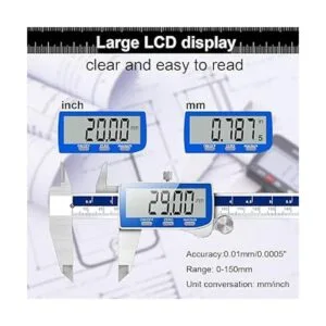 Qfun Calibre digital herramienta de medición de pinza de_4