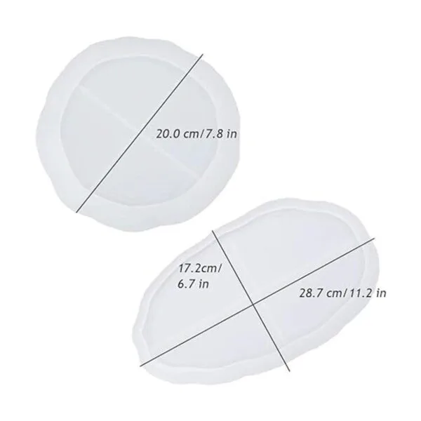 2 moldes de silicona para bandejas grandes