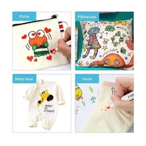 Lelix Marcadores de tela bolígrafos de tela permanentes_5