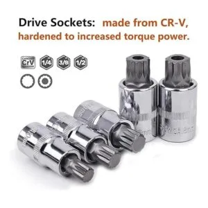 Qnkaa XZN Juego de llaves de punta estriada triple