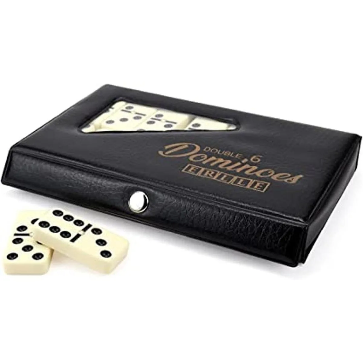Juego de dominó. Juego clásico de 28 piezas doble seis_1