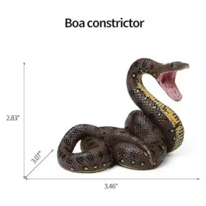 8 figuras de juguete falsas de serpientes realistas
