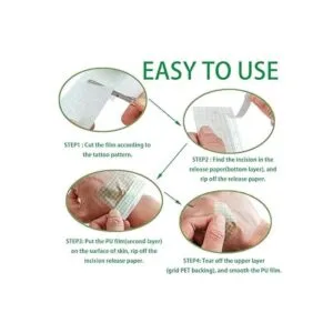 Rollo de vendaje para cuidado posterior de tatuajes 6 x 2_2