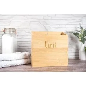 Contenedor magnético de bambú para organización del cuarto