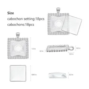 Juego de 36 bandejas para colgantes incluyendo 18 piezas