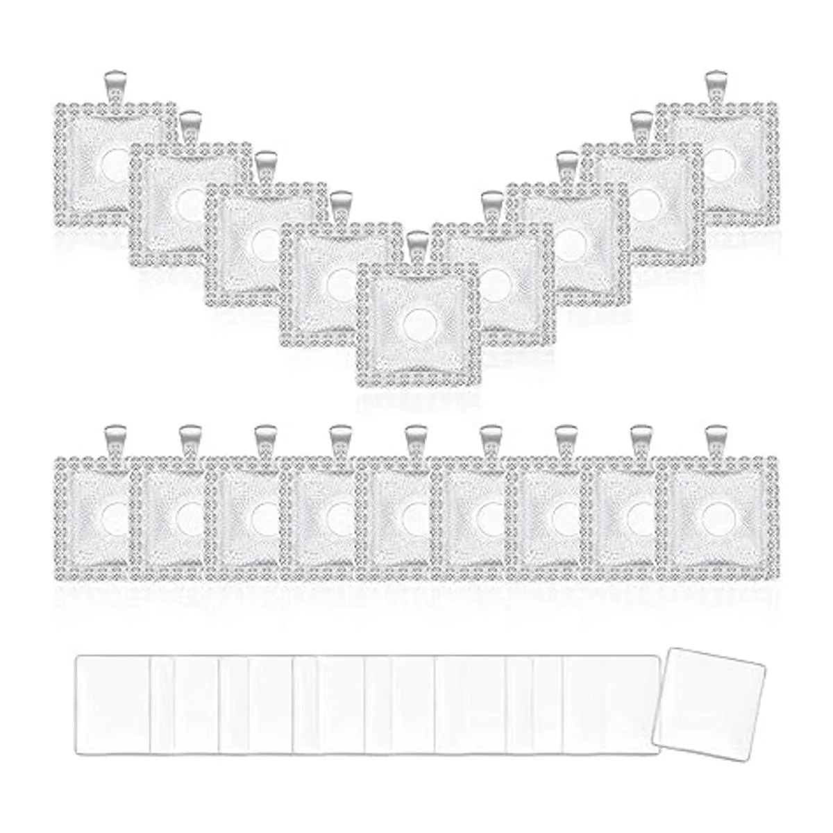 Juego de 36 bandejas para colgantes incluyendo 18 piezas