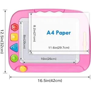 SGILE Tablero de dibujo magnético para niños tablero_2