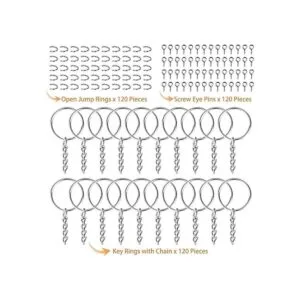 Llaveros para manualidades Flasoo 360 llaveros de resina