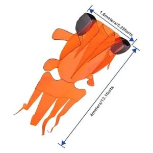 IMAGE cometa en 3D grande naranja pez dorado Breeze Beach_2