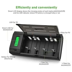 BONAI Cargador de batería inteligente para pilas_6