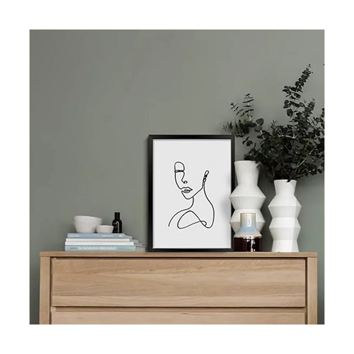 ArtbyHannah Juego de 3 arte de pared enmarcado negro de 11_3