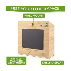 Contenedor magnético de bambú para organización del cuarto