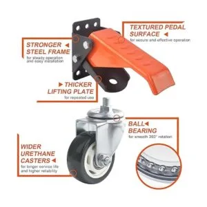 Ronlap Kit de ruedas para banco de trabajo de 880 libras