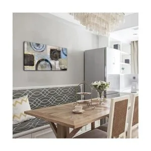 Lienzo abstracto para pared pintura circular geométrica_3