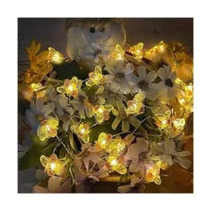 Guirnalda de luces de hadas de abeja 40 luces LED