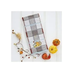 SKL Home Harvest Pumpkins Toalla de mano a cuadros_4