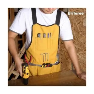 Briteree Delantal de herramientas de trabajo para hombres