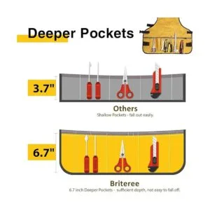 Briteree Delantal de herramientas de trabajo para hombres