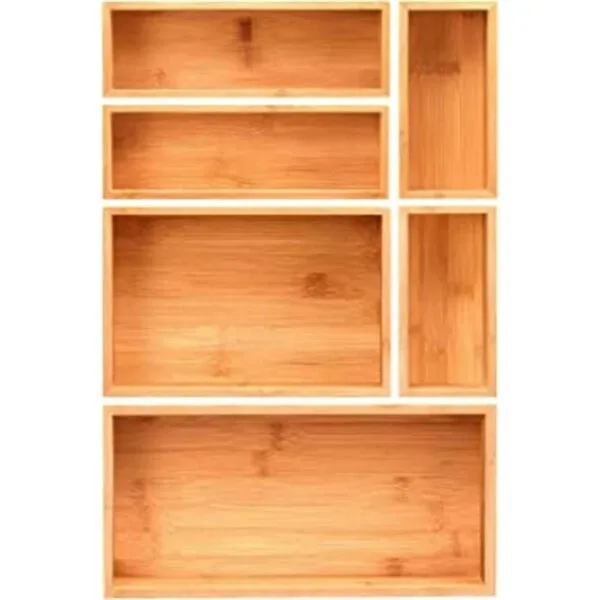 MaxGear Organizador de cajones 100 bambú 6 unidades_1