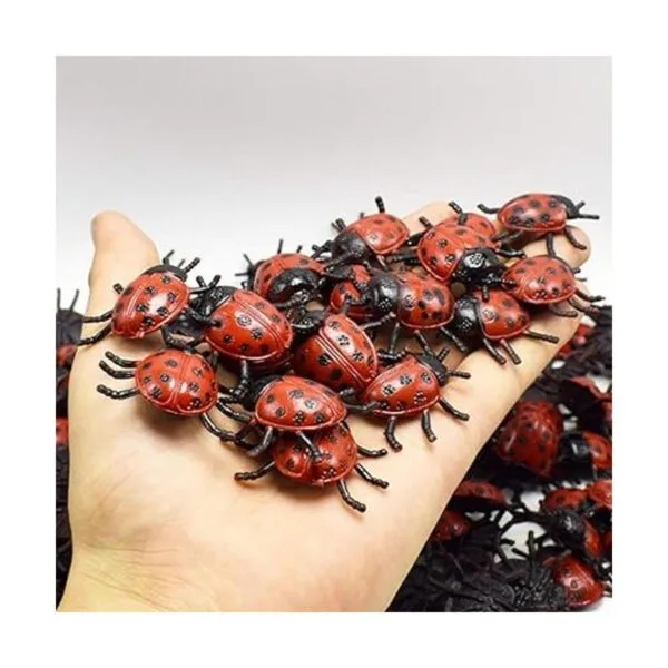 TOYANDONA 25 piezas de juguetes de mariquita falsa de