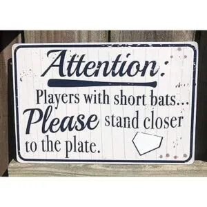 Cartel divertido de lata con texto en inglés Players with_3