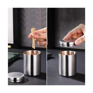 Dispensador de palillo de dientes de acero inoxidable