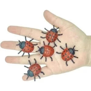 TOYANDONA 25 piezas de juguetes de mariquita falsa de