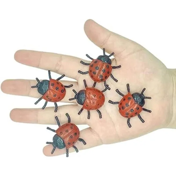 TOYANDONA 25 piezas de juguetes de mariquita falsa de