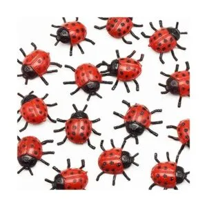 TOYANDONA 25 piezas de juguetes de mariquita falsa de