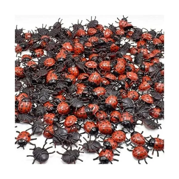 TOYANDONA 25 piezas de juguetes de mariquita falsa de