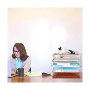 Spacrea Bandeja de cartas organizador de escritorio de 4