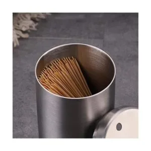 Dispensador de palillo de dientes de acero inoxidable