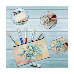 Bolsas de lona con cremallera bolsa de lona para lápices