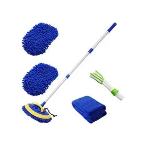 Manopla de microfibra 2 en 1 con mango largo de aleación_1