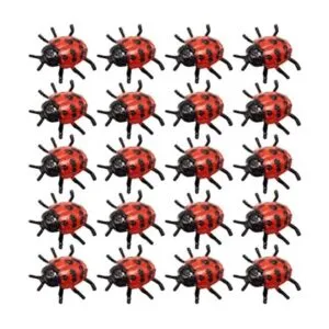 TOYANDONA 25 piezas de juguetes de mariquita falsa de