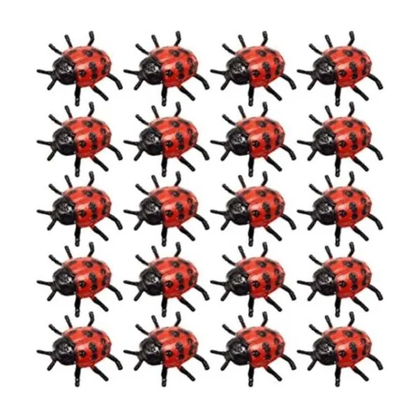 TOYANDONA 25 piezas de juguetes de mariquita falsa de
