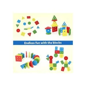 Coogam Juguetes Montessori apilables de madera bloques de_3