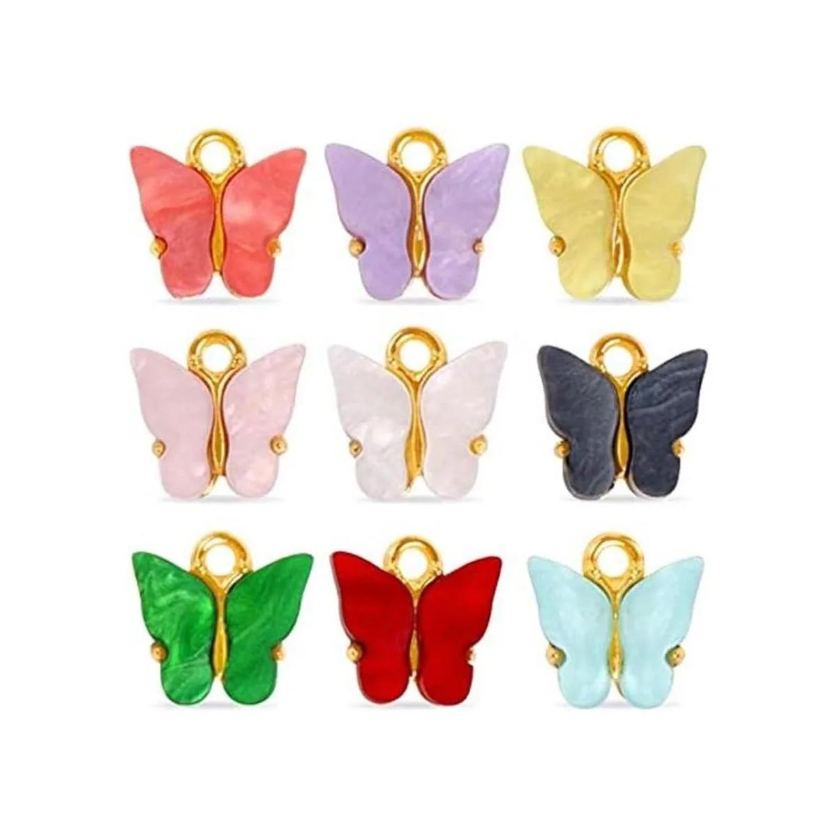 36 colgantes de mariposa de moda de Kissbuty 9 colores_1