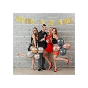 Prazoli Bandera de 30 cumpleaños Saludos a 30 años_4