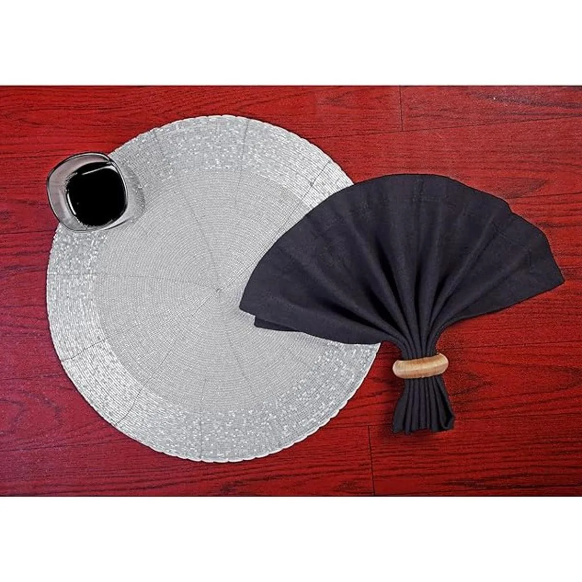 Light Pro Manteles individuales con cuentas para mesa de