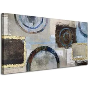 Lienzo abstracto para pared pintura circular geométrica_1