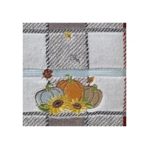 SKL Home Harvest Pumpkins Toalla de mano a cuadros_2
