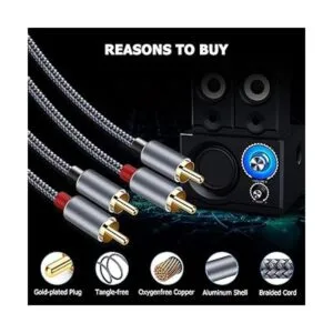 Cable RCA Goalfish de 2 machos a 2 machos cable de audio_2