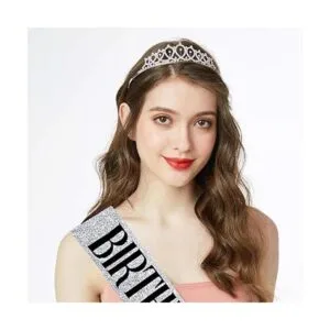 Kit de tiara con marco y diamantes de imitación de_3