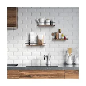 Calenzana Juego de 3 estantes flotantes ovalados de pared_5