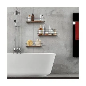 Calenzana Juego de 3 estantes flotantes ovalados de pared_6