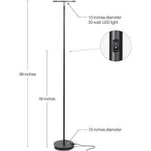 Brightech Sky Colors Lámpara de pie LED con diseño de_2