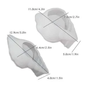 2 moldes de silicona en forma de caracol creativo de